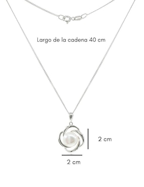 Colgante Y Dije de flor Mayfer Joyería nupcial de plata P 925