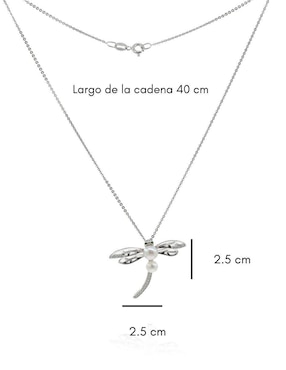 Colgante Y Dije de libélula Mayfer Joyería nupcial de plata P 925