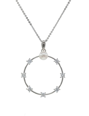 Colgante Y Dije circular Mayfer Joyería nupcial de plata P 925