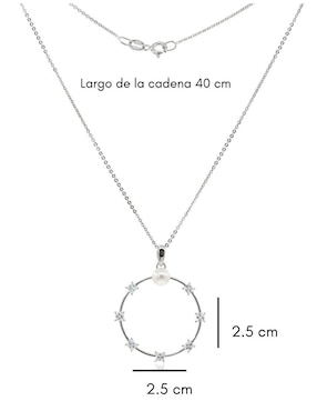 Colgante Y Dije circular Mayfer Joyería nupcial de plata P 925