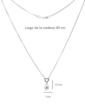 Colgante Y Dije de corazón Mayfer Joyería nupcial de plata P 925