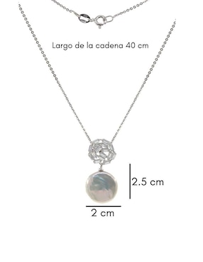 Colgante Y Dije circular Mayfer Joyería nupcial de plata P 925