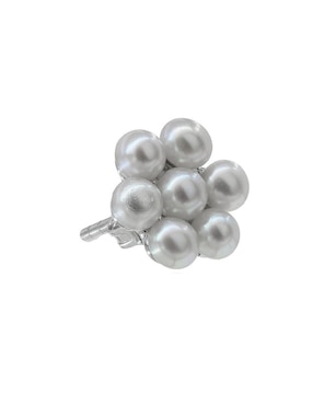 Broqueles de flor Mayfer Joyería de plata P 925 con acabado baño rodio perla
