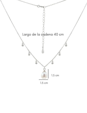 Colgante Y Dije de gota Mayfer Joyería nupcial de plata P 925