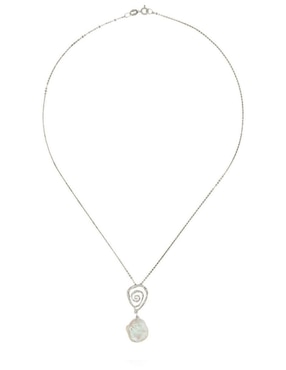 Colgante Y Dije de espiral Mayfer Joyería nupcial de plata P 925