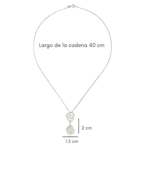 Colgante Y Dije de espiral Mayfer Joyería nupcial de plata P 925