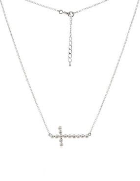 Colgante de cruz Mayfer Joyería nupcial de plata P 925