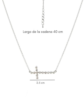 Colgante de cruz Mayfer Joyería nupcial de plata P 925