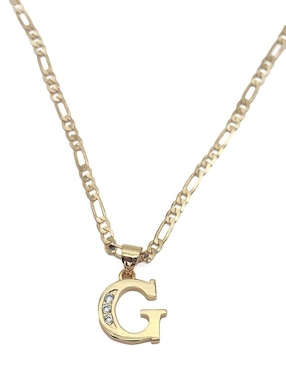 Collar con dije de letra d Moon Letras de oro laminado 10 K