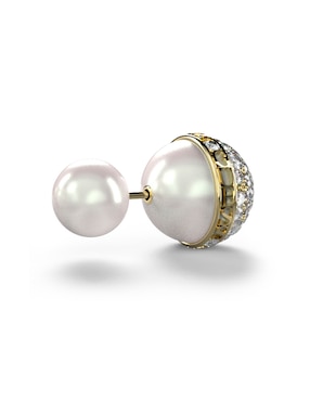 Aretes redondos Guess Calypso con acabado brillante circonita