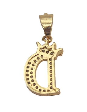 Collar con dije de letra d Moon Letras de oro laminado 10 K