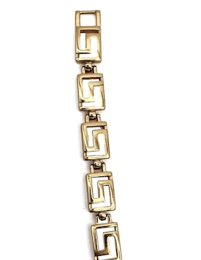 Pulsera Moon de oro laminado 10 K Grecas con acabado brillante