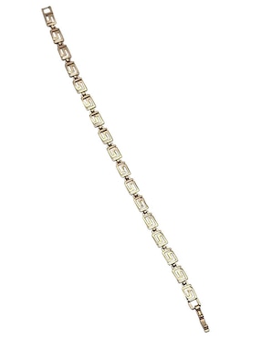 Pulsera Moon de oro laminado 10 K Grecas con acabado brillante