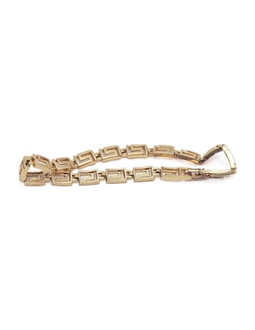 Pulsera Moon de oro laminado 10 K Grecas con acabado brillante