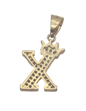 Collar con dije de letra x Moon Letras de oro laminado 10 K