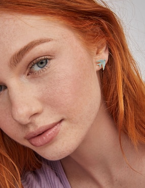 Broqueles de pájaro Kendra Scott con acabado baño de oro zirconia