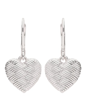 Aretes de corazón Napier Basic Metal Ears M1 con acabado brillante