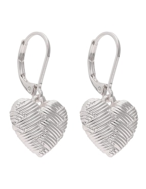 Aretes de corazón Napier Basic Metal Ears M1 con acabado brillante