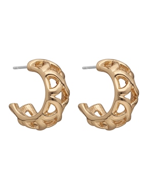Aretes de letra x Napier Golden Girl con acabado brillante