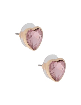 Broqueles de corazón Napier Always Be My Love con acabado lustre resina