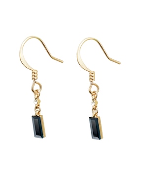 Aretes rectangulares Carré con acabado brillante cristal