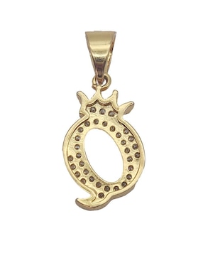 Collar con dije de letra q Moon Letras de oro laminado 10 K