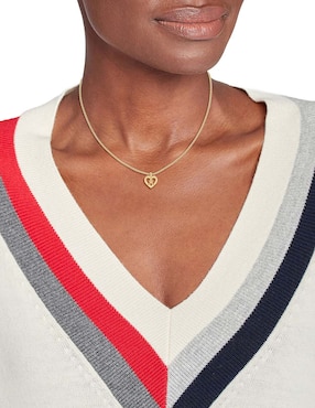 Collar de corazón Tommy Hilfiger Monogram Hearts