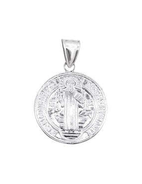 Dije circular Boscaini san benito de plata P 925