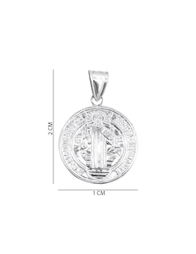 Dije circular Boscaini san benito de plata P 925