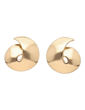 Aretes Cortos Circulares Nine West Metal Ears Con Acabado Brillante