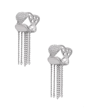 Aretes redondos Oro Angelus de plata P 925 con acabado brillante zirconia