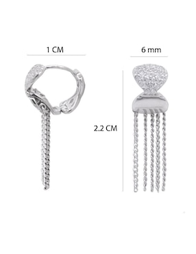 Aretes redondos Oro Angelus de plata P 925 con acabado brillante zirconia