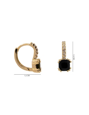 Aretes de círculo Oro Angelus con acabado pavé zirconia