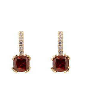 Aretes de círculo Oro Angelus con acabado pavé zirconia
