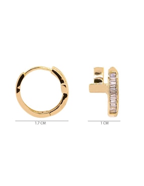 Aretes de círculo Oro Angelus con acabado pavé zirconia