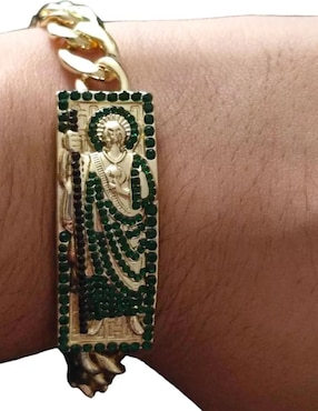 Brazalete Maria Almudena con acabado chapa de oro