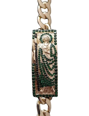 Brazalete Maria Almudena con acabado chapa de oro
