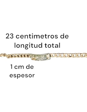 Brazalete Maria Almudena con acabado chapa de oro