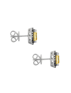 Broqueles cuadrados Gladkova Joyería de plata P 925 topacio