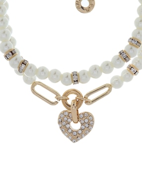 Set pulsera Anne Klein Holiday Hearts con acabado pavé