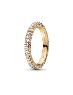 Anillo Pandora Timeless de plata P 925 zirconia cúbica con acabado baño de oro
