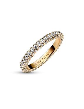 Anillo Pandora Timeless de plata P 925 zirconia cúbica con acabado baño de oro