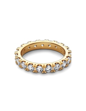 Anillo Pandora Timeless de plata P 925 zirconia cúbica con acabado baño de oro