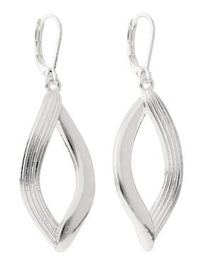 Aretes de rombo Napier Smooth Silver con acabado brillante