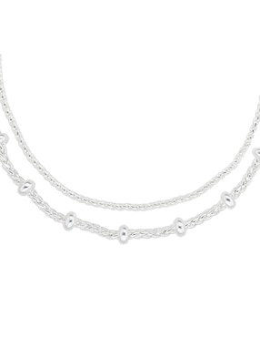 Collar De Varios Hilos Napier Smooth Silver