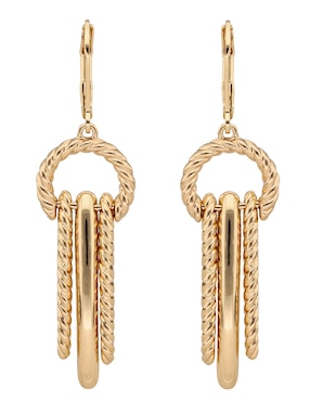 Aretes Largos Napier Gold Ropes Con Acabado Pulido