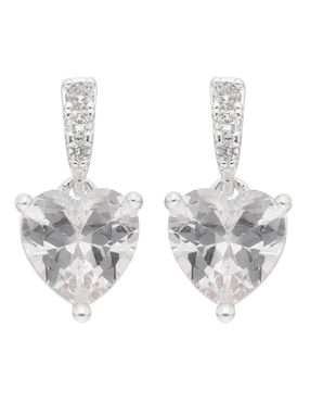 Aretes De Corazón Napier Con Acabado Brillante