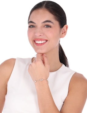 Brazalete Lauren Ralph Lauren con cristal con acabado brillante