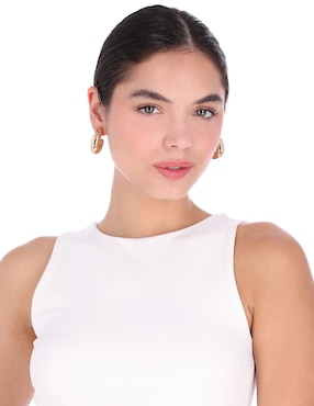 Aretes Nine West May Mkt 24 Puffy Ears con acabado brillante