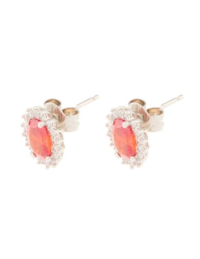 Aretes ovalados Brosway Fancy Vitamin Orange de plata P 925 con acabado brillante zirconia